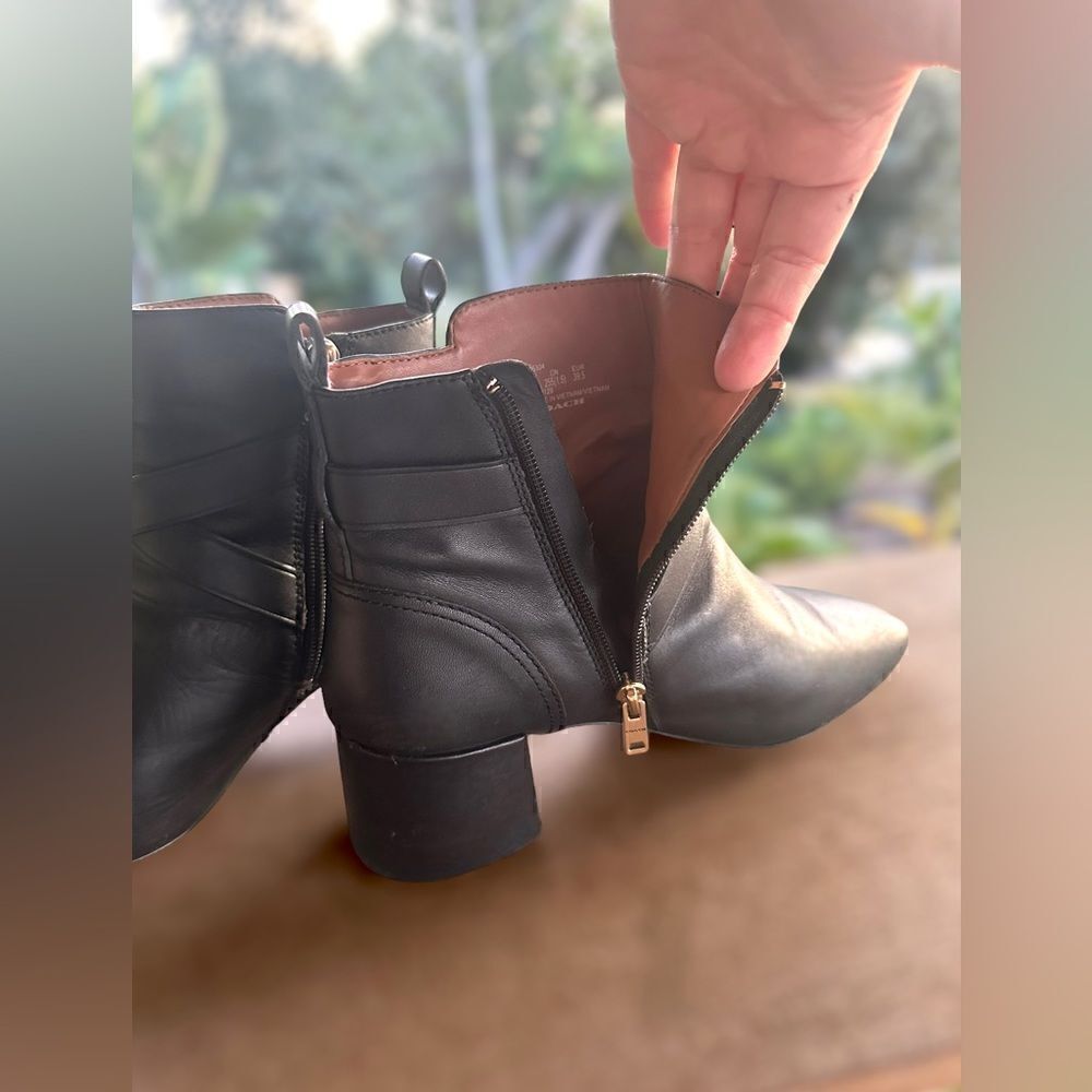 🔥🔥 COACH Nadia Bootie Black Boot Leather Size 9 - Picture 8 of 16